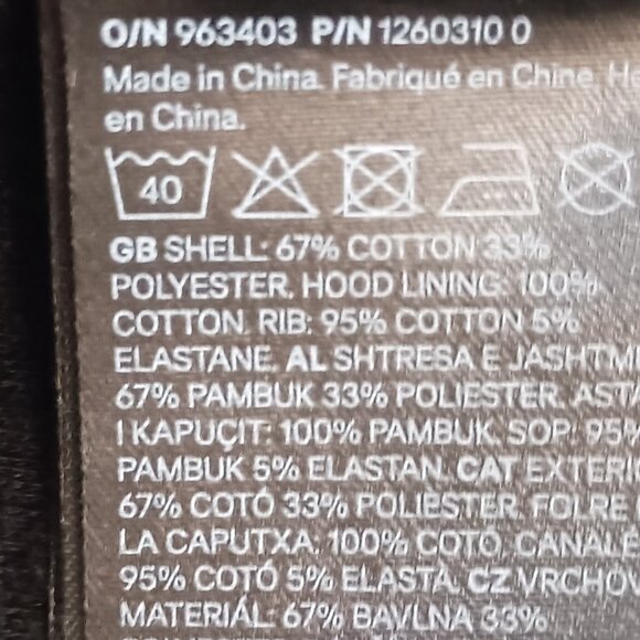 H&M Boys Black Waffle Hoodie Kangaroo Pocket Size 8 Excellent Condition - Picture 8 of 15